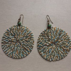 💎 African beaded circular earrings